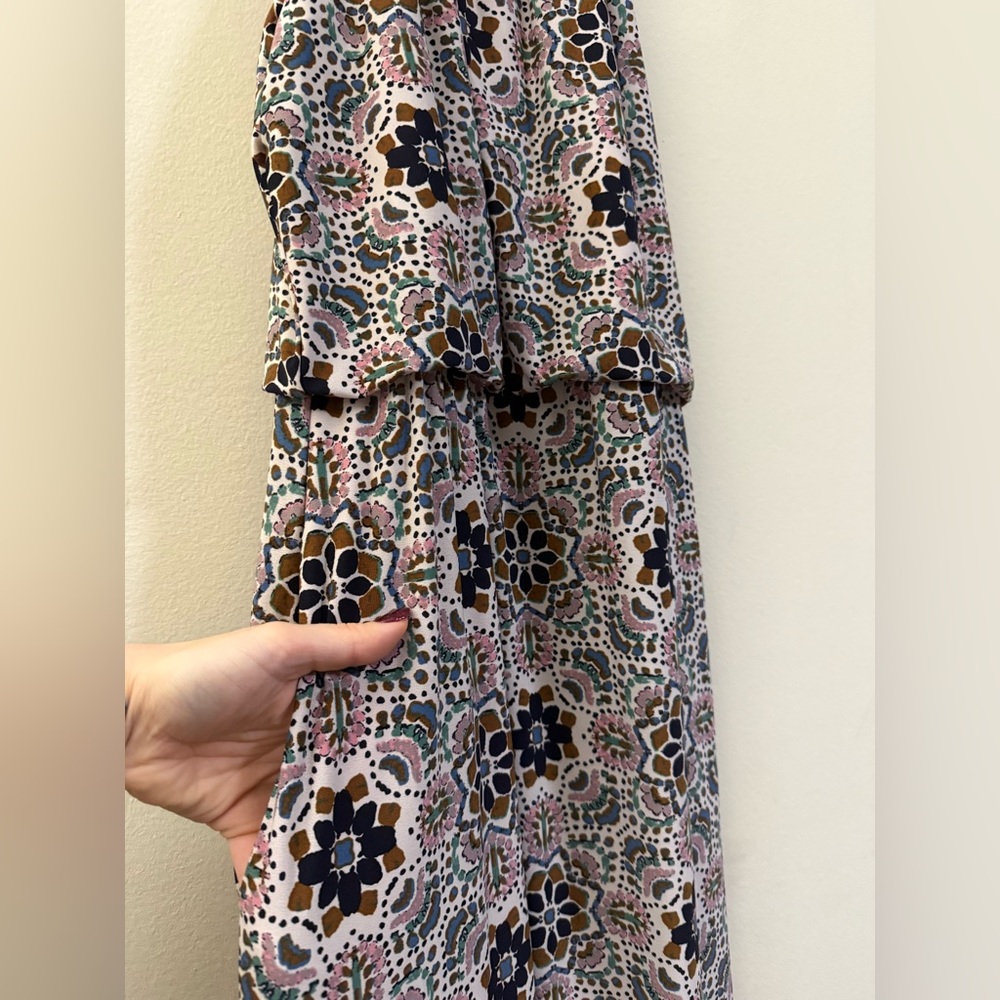 Artisan New York Boho Floral Halter Maxi Dress | Sleeveless Pockets‎ Blouson - S - Picture 5 of 10